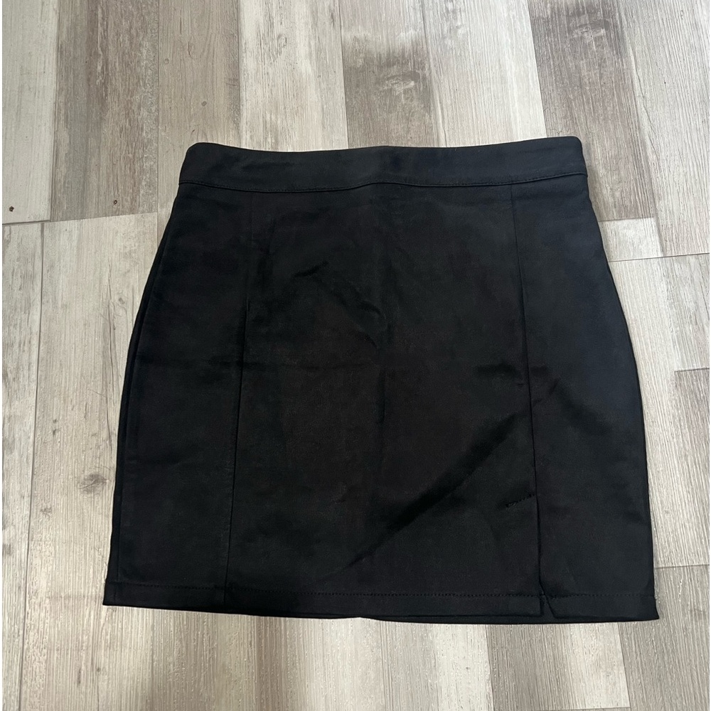 Black mini skirt